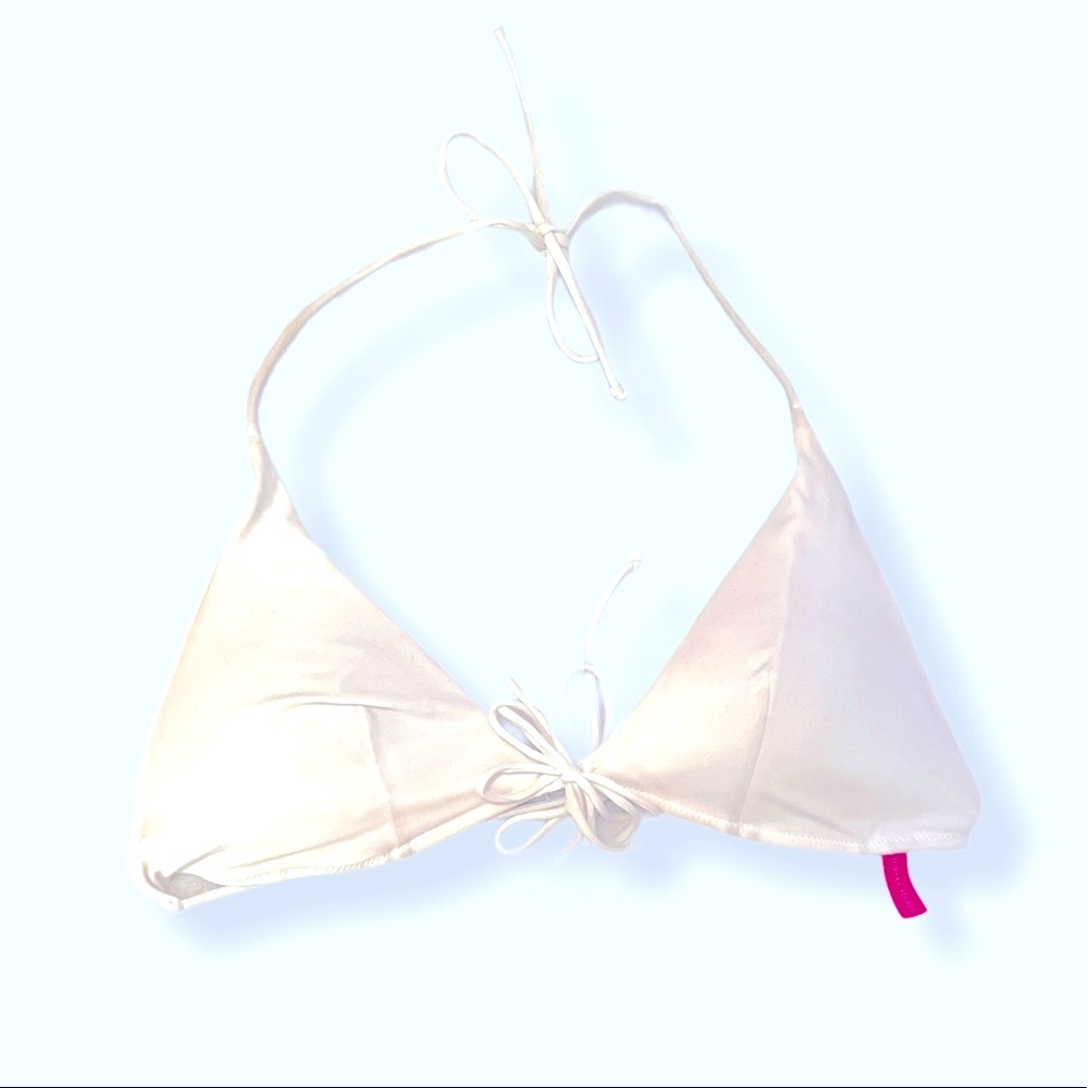 Victoria’s Secret white triangle string bikini top